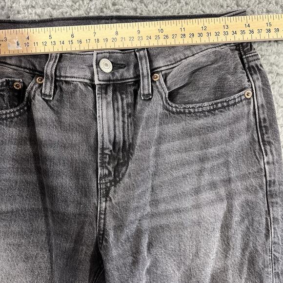 AMERICAN EAGLE 90s BOOTCUT JEANS WOMENS 2 BLACK DISTRESSED 28” WAIST 29” INSEAM - Picture 13 of 15